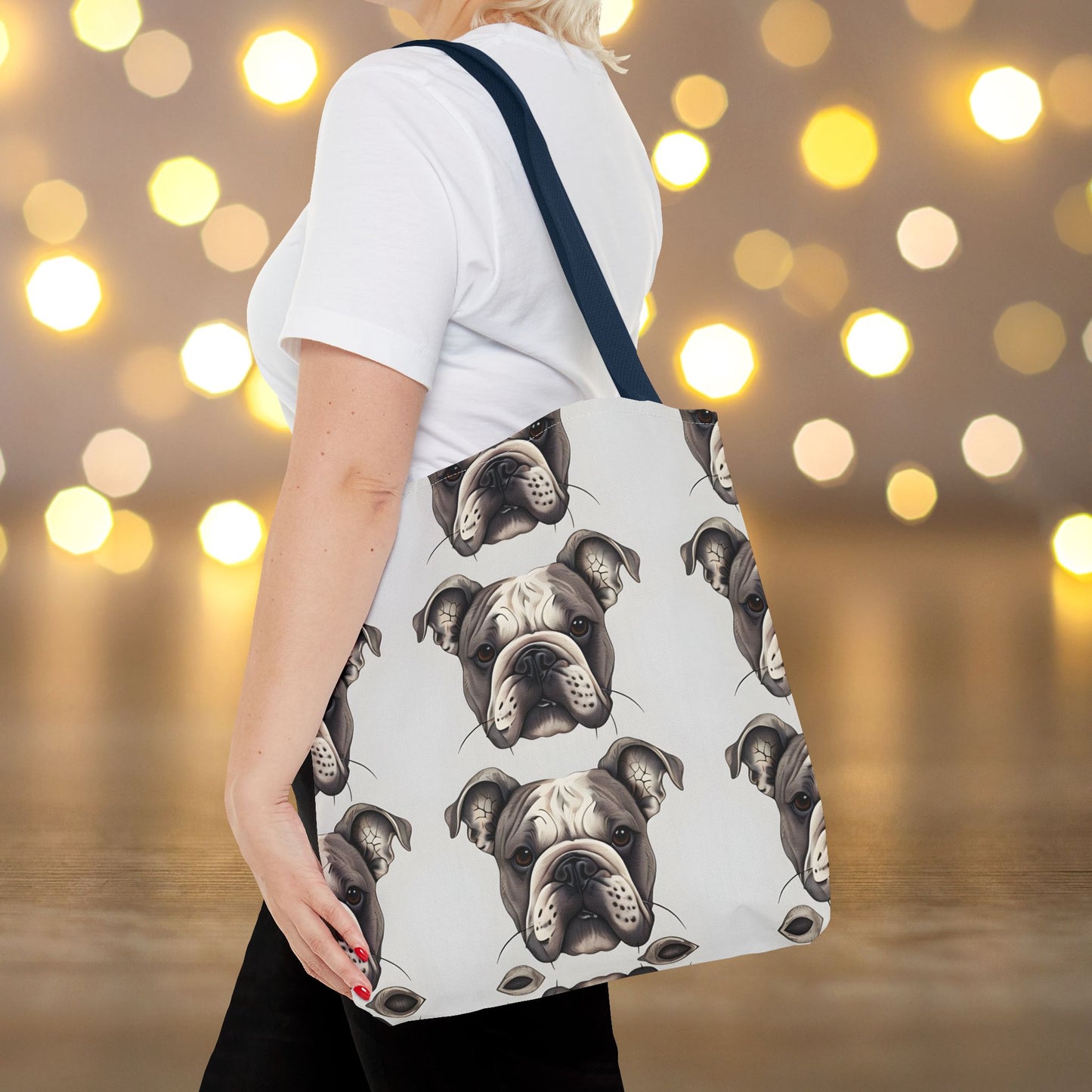 Adorable Bulldog Print Tote Bag - Perfect for Dog Lovers