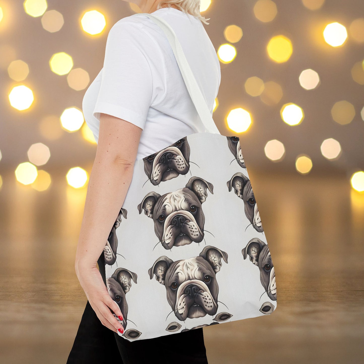 Adorable Bulldog Print Tote Bag - Perfect for Dog Lovers