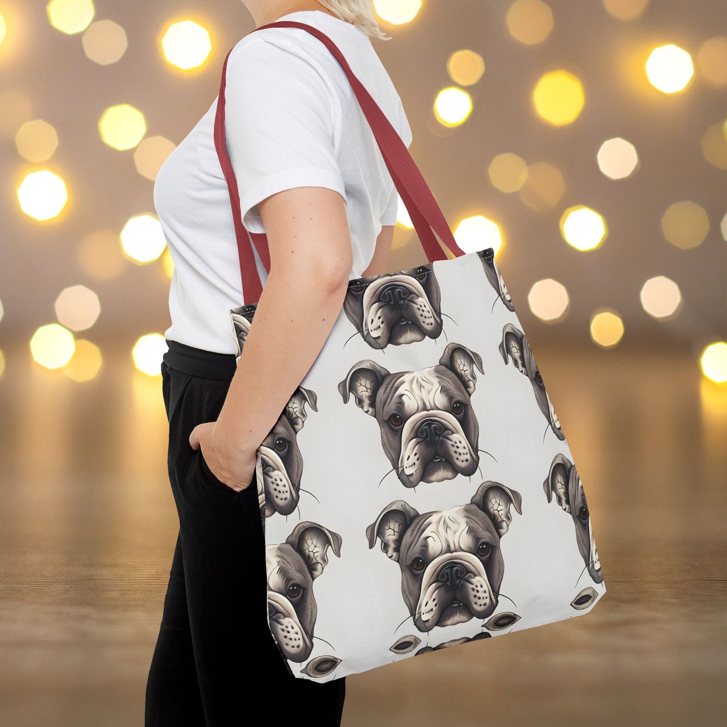 Adorable Bulldog Print Tote Bag - Perfect for Dog Lovers