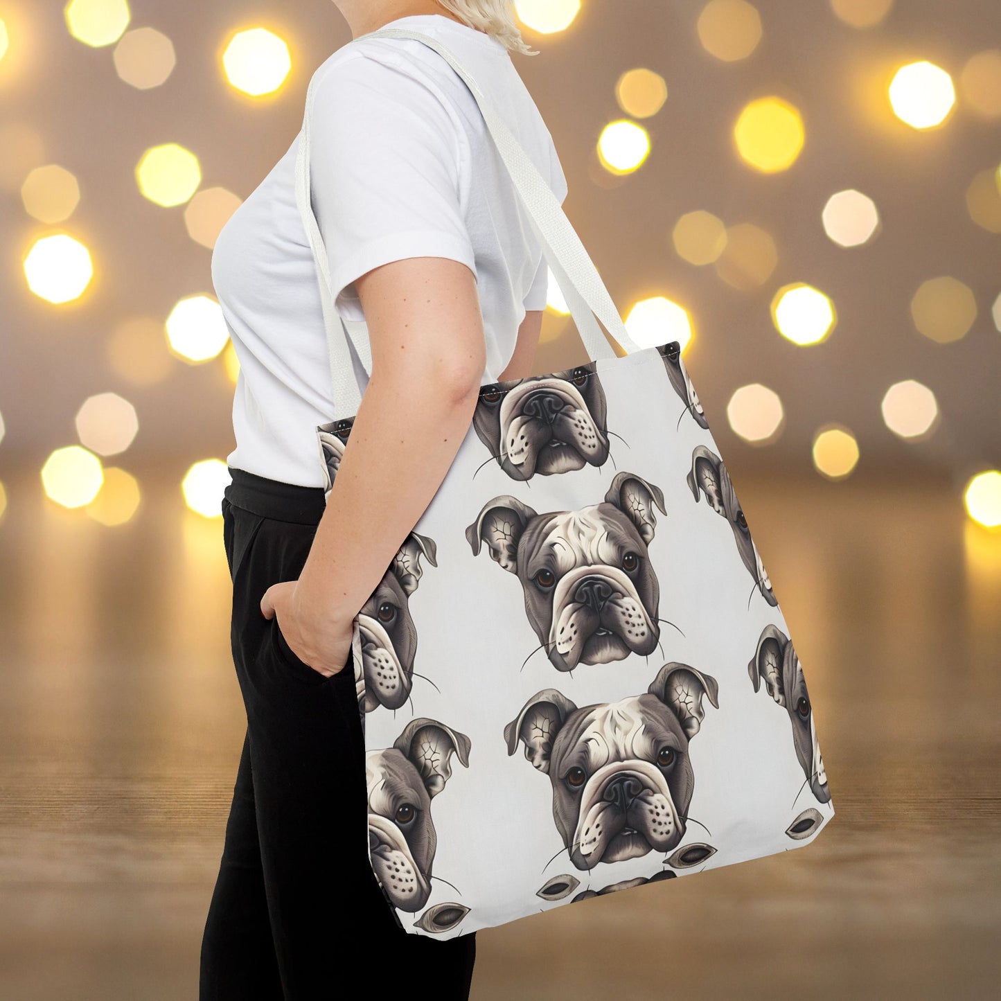 Adorable Bulldog Print Tote Bag - Perfect for Dog Lovers