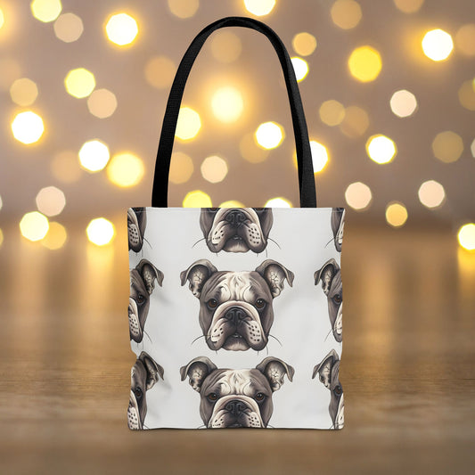 Adorable Bulldog Print Tote Bag - Perfect for Dog Lovers