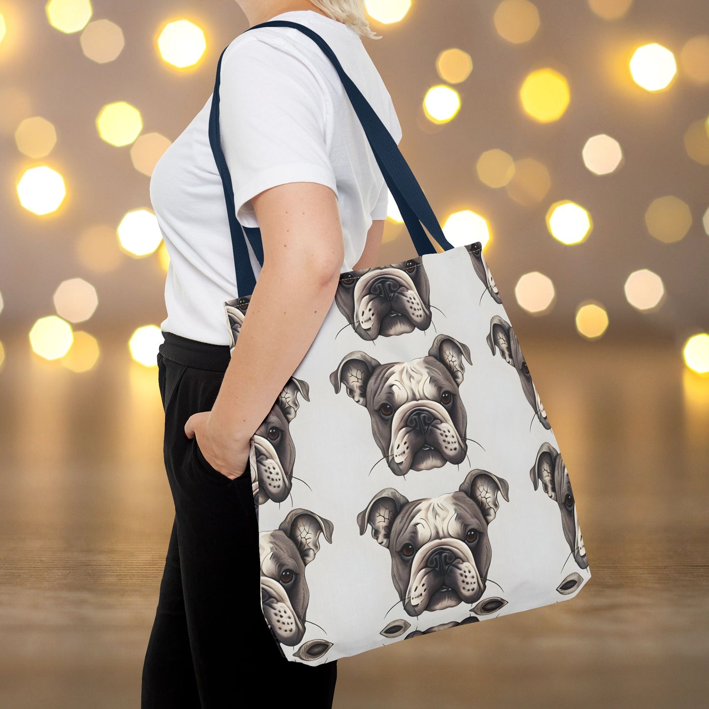 Adorable Bulldog Print Tote Bag - Perfect for Dog Lovers